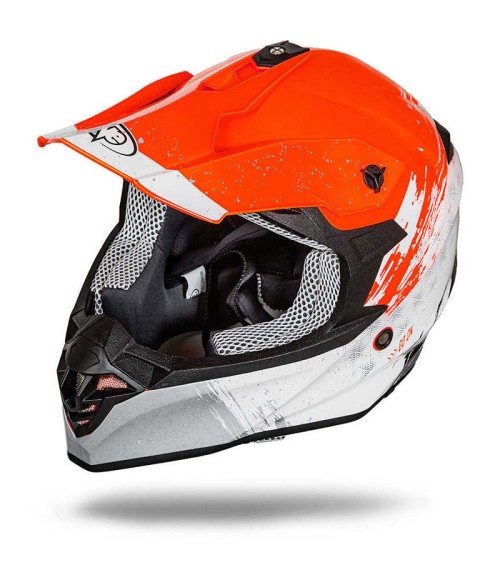Casco Motocross One Helmets Racing Arancio | Compatto Motors