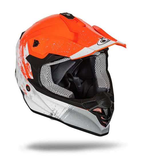 Casco Motocross One Helmets Racing Arancio | Compatto Motors