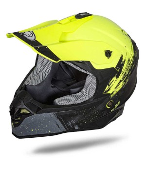 Casco Motocross One Helmets Racing Giallo Nero