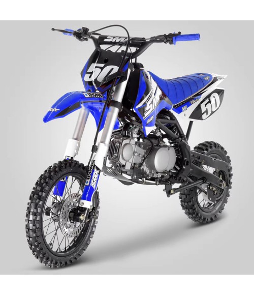Dirt Bike SMX Expert 125cc - Colore Blu - Vista Frontale Destra