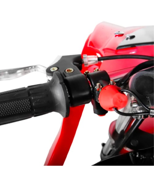 Minimoto 49cc Compatto Motors - Colore Rosso - Dettaglio Dispositivo di Sicurezza