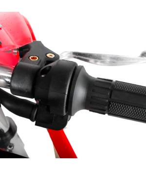 Minimoto 49cc Compatto Motors- Colore Rosso - Dettaglio Sistema Bloccaggio Acceleratore