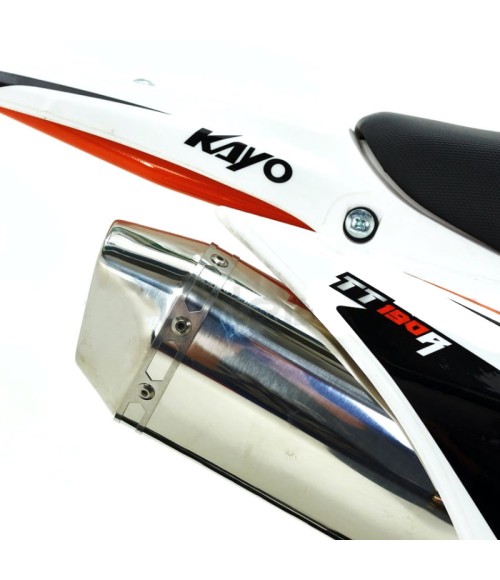 Pitbike Cross Kayo TT190R Racing 17-14 - Dettaglio del Terminale di Scarico