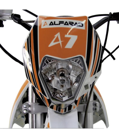Alfarad KXD 250cc 2022 - Colore Arancione - Dettaglio del Frontale
