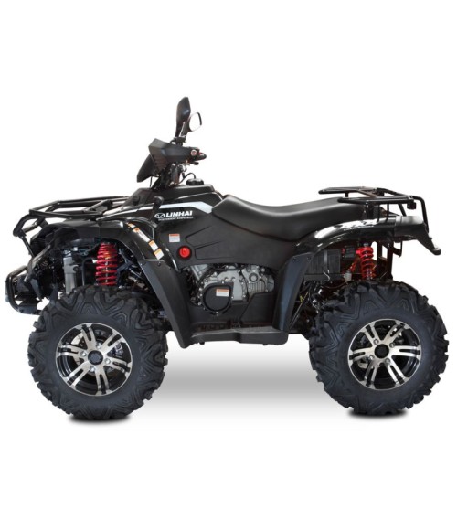 Quad Utility Linhai 500 4x4 - Colore Nero - Vista Frontale Sinistra