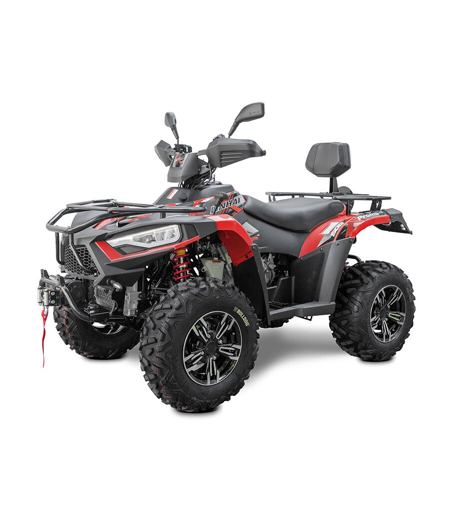 Quad Linhai 500 Promax EFI T3B - Colore Rosso - Vista Frontale Sinistra