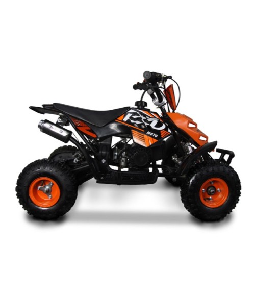 Mini Quad KXD M5 49cc ruote 4" - Colore Arancione - Vista Laterale Destra