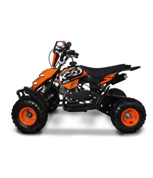 Mini Quad KXD M5 49cc ruote 4" - Colore Arancione - Vista Laterale Sinistra
