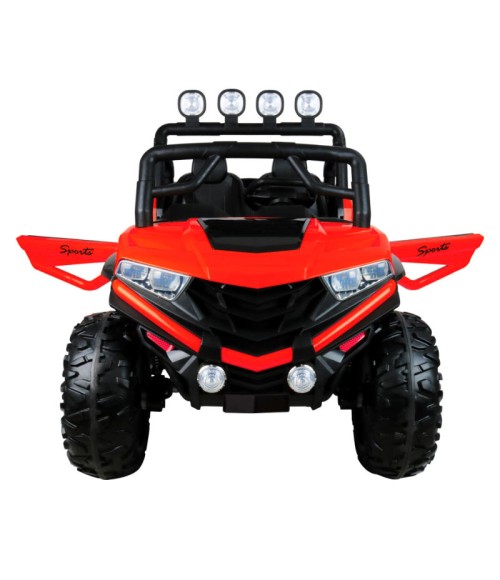Buggy ATV UTV Elettrico 4x4 - Colore Rosso - Vista Frontale con Sportelli Aperti