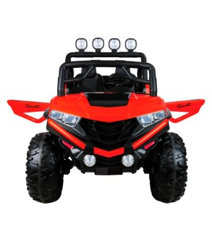 Buggy ATV UTV Elettrico 4x4 - Colore Rosso - Vista Frontale con Sportelli Aperti
