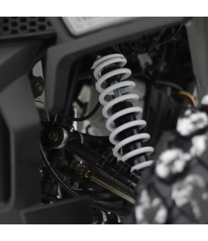 Quad NCX Mega Angry 200 CVT - Dettaglio Ammortizzatori Anteriori Rinforzati da 370mm