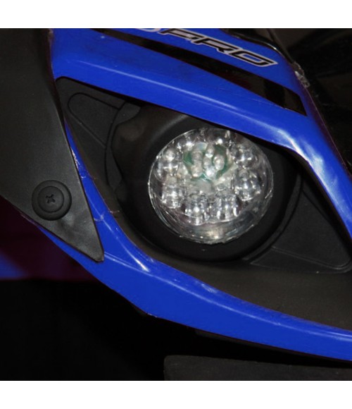 Quad KXD 006S R7 PRO 125cc - Colore Blu - Dettaglio Faro Anteriore a LED