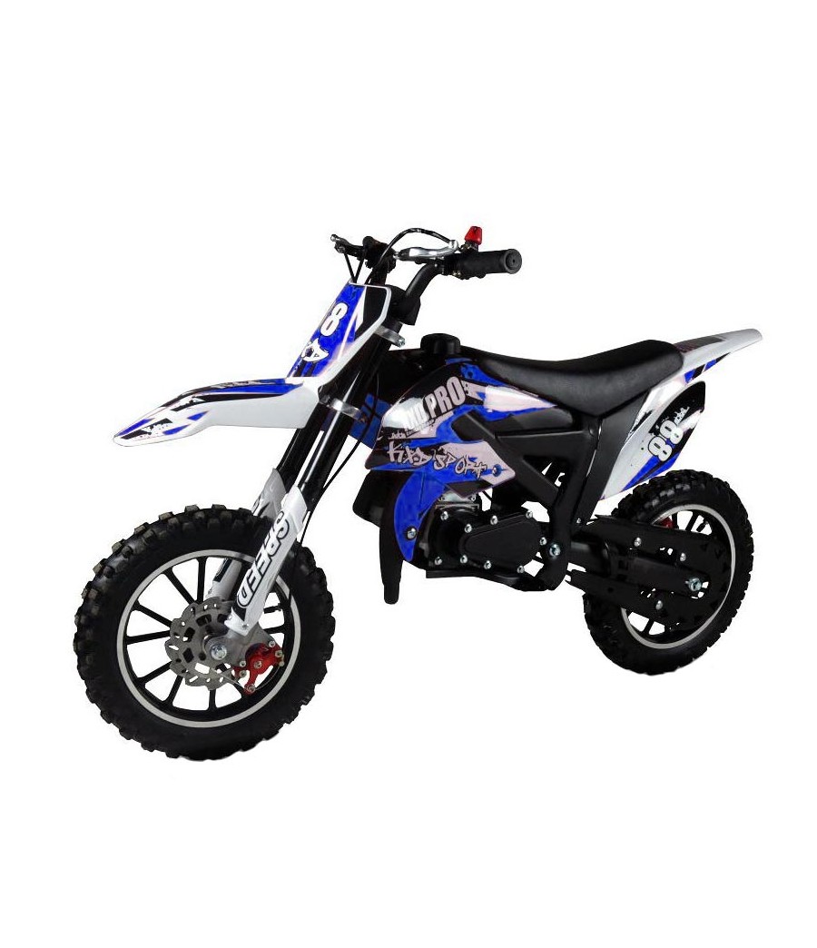 Mini Cross KXD 706 50cc R10 - Colore Blu Vista Frontale Sinistra