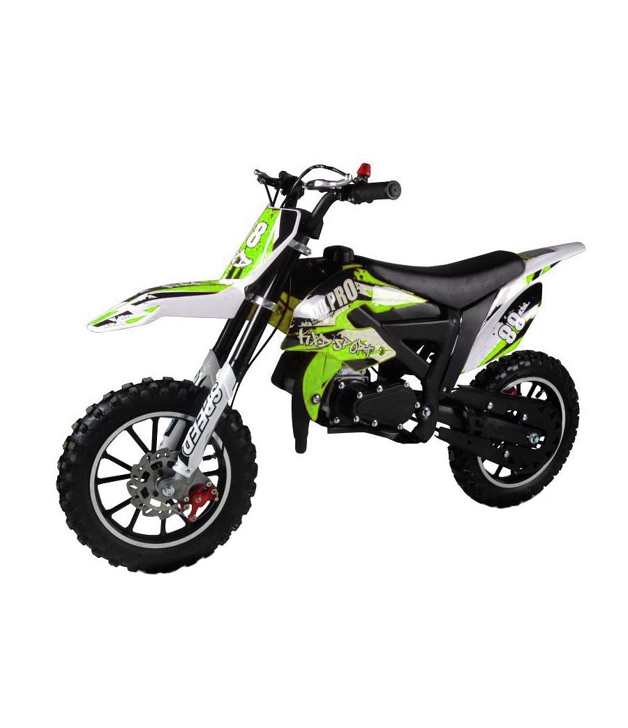 Mini Cross KXD 706 50cc R10 - Colore Verde Vista Frontale Sinistra