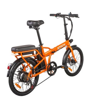 Bici Elettrica Ztech ZT-12 Camp 250W - Colore Arancione - Vista Posteriore Destra