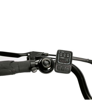 Bici Elettrica Ztech ZT-13A Retro 250W - Dettaglio Indicatore di Carica e Selettore Modalità di Assistenza