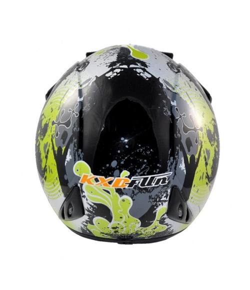 Casco KXD FUN - Colore Verde - Vista Frontale Sinistra