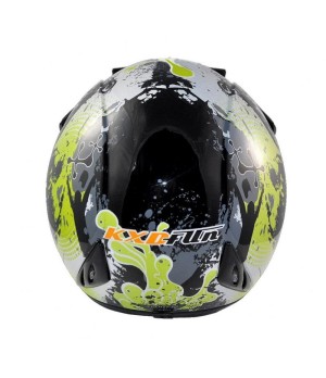 Casco KXD FUN - Colore Verde - Vista Posteriore