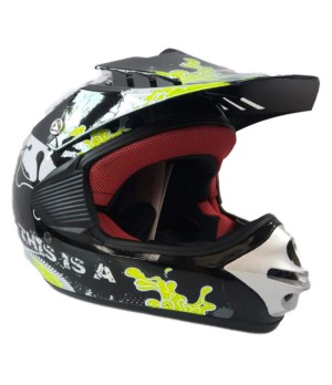 Casco KXD FUN - Colore Verde - Vista Frontale Destra