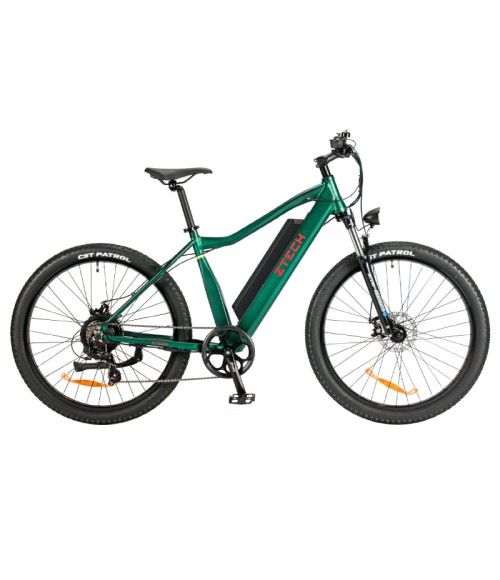Bici Elettrica Ztech ZT-87 250W Ruote 27.5 - Colore Verde - Vista Laterale Destra