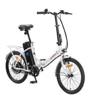 Bici Elettrica Ztech ZT-88 Florence 250W - Colore Bianco - Vista Frontale Destra