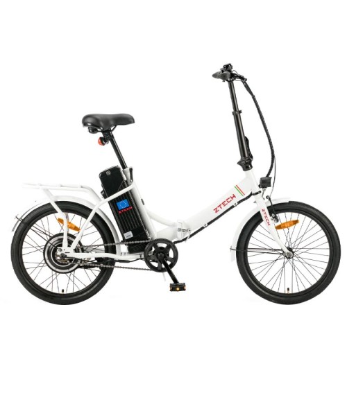 Bici Elettrica Ztech ZT-88 Florence 250W - Colore Bianco - Vista Laterale Destra