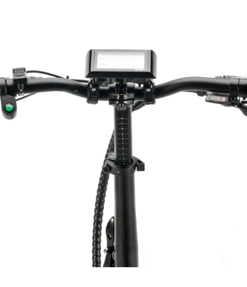 Bici Elettrica ZTech ZT-89B Etna Fatbike 250W - Dettaglio Manubrio e Display LCD