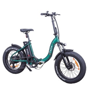 Bici Elettrica ZTech ZT-89B Etna Fatbike 500W - Colore Verde - Vista Frontale Destra