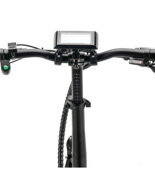 Bici Elettrica ZTech ZT-89B Etna Fatbike 500W - Dettaglio Manubrio e Display LCD