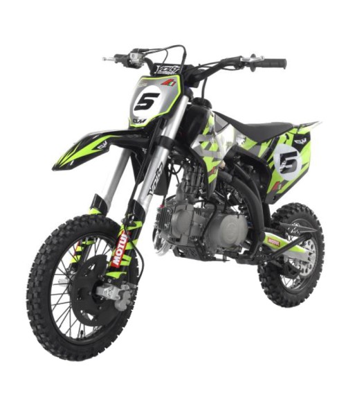 Pit Bike Apollo RXF Open 125cc 14/12 - Colore Verde - Vista Frontale Sinistra
