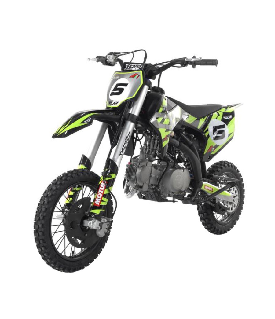 Pit Bike Apollo RXF Open 125cc 14/12 - Colore Verde - Vista Frontale Sinistra