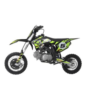 Pit Bike Apollo RXF Open 125cc 14/12 - Colore Verde - Vista Laterale Sinistra