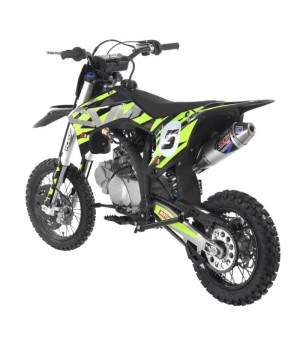 Pit Bike Apollo RXF Open 125cc 14/12 - Colore Verde - Vista Posteriore Sinistra