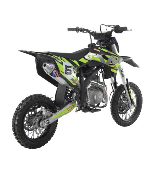 Pit Bike Apollo RXF Open 125cc 14/12 - Colore Verde - Vista Frontale Sinistra