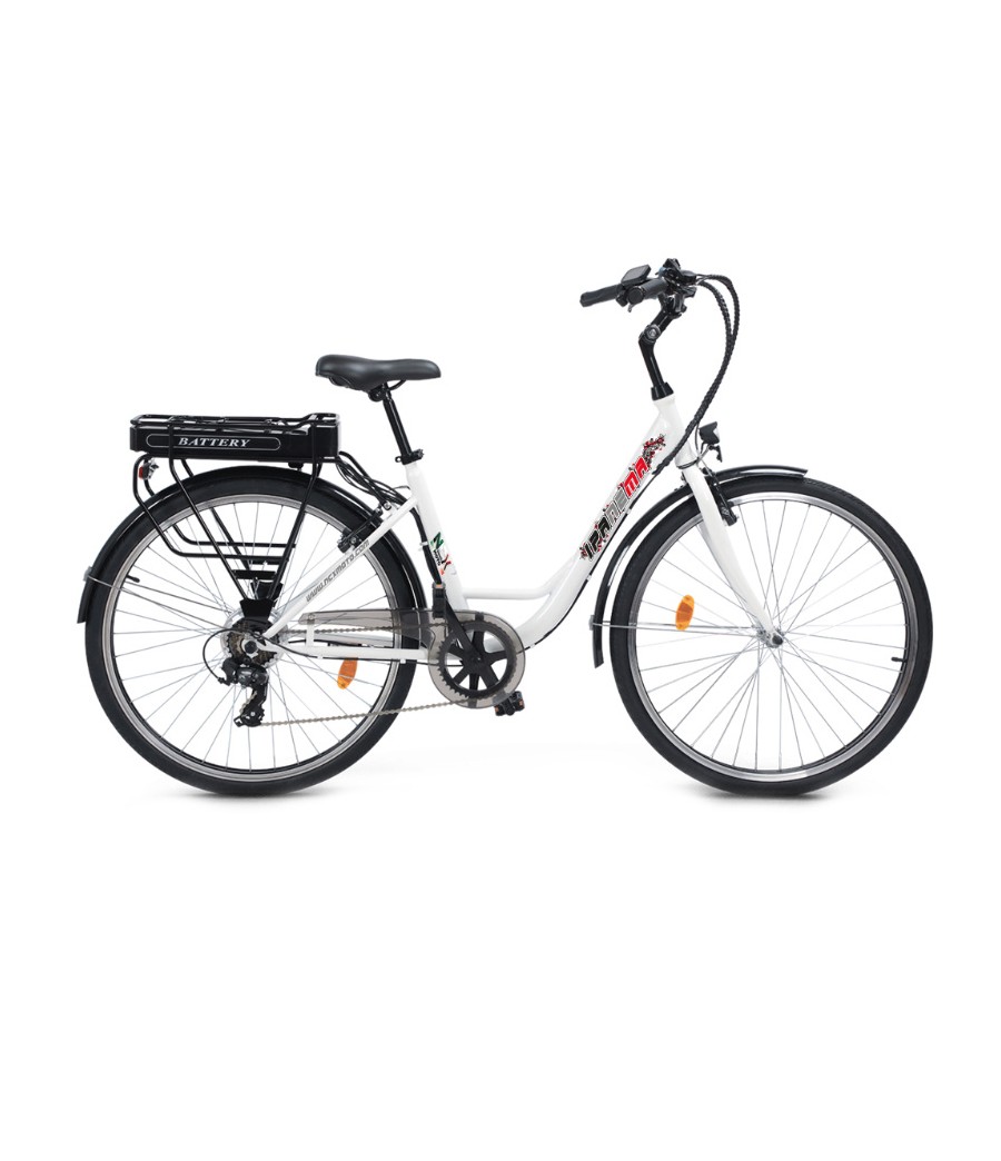 Bici Elettrica NCX Ipanema 250W Ruote 28 - Colore Bianco - Vista Laterale Destra