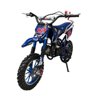 Mini Cross CVM Viper 50cc R10/10 - Colore Blu - Vista Frontale Sinistra