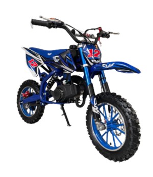 Mini Cross CVM Viper 50cc R10/10 - Colore Blu - Vista Frontale Destra