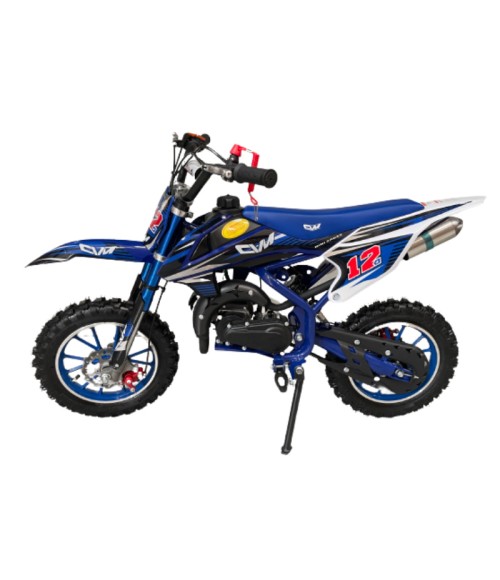 Mini Cross CVM Viper 50cc R10/10 - Colore Blu - Vista Frontale Sinistra