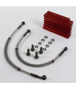 Radiatore per Pit Bike in alluminio cnc - Colore Rosso