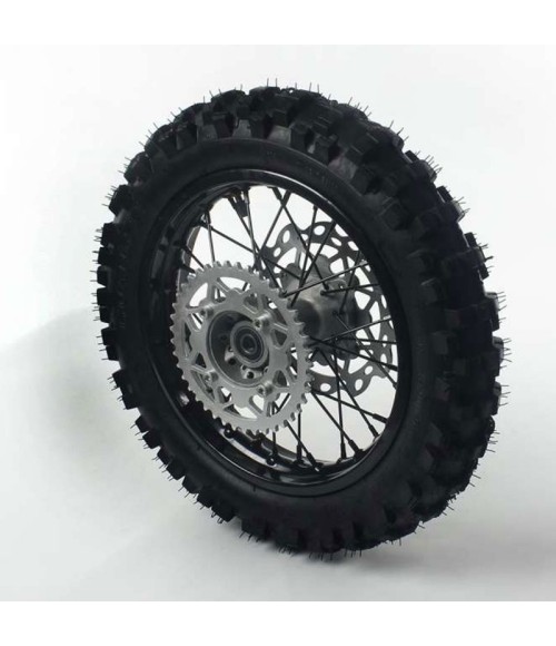 Ruota posteriore 12″ – 15mm in acciaio con pneumatico Guangli, per Pit Bike, Dirt Bike, Minimoto
