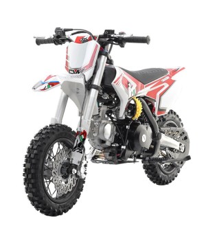 Mini Cross Apollo Thunder 70cc 4Tempi ruota 10/10 - Colore Rosso - Vista Frontale Sinistra