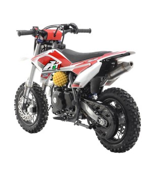 Mini Cross Apollo Thunder 70cc 4Tempi ruota 10/10 - Colore Rosso - Vista Posteriore Sinistra
