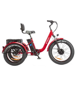 Bici Elettrica Ztech ZT-80A Mini Trailer 250W - Colore Rosso - Vista Laterale Destra