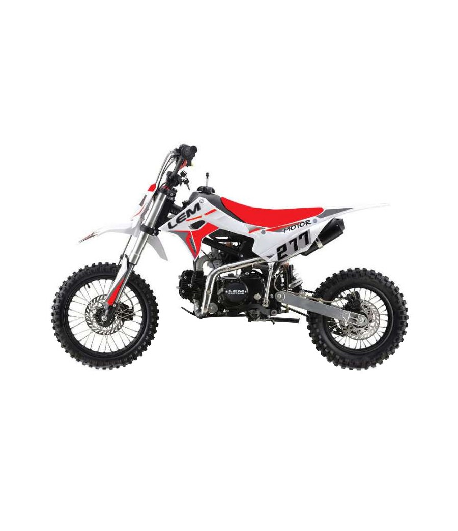 PitBike LEM RF 125 Sport 14/12 New Version - Colore Rosso - Vista Laterale Sinistra