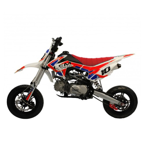 PitBike LEM RF 160 Motard New Version - Colore Rosso - Vista Laterale Sinistra