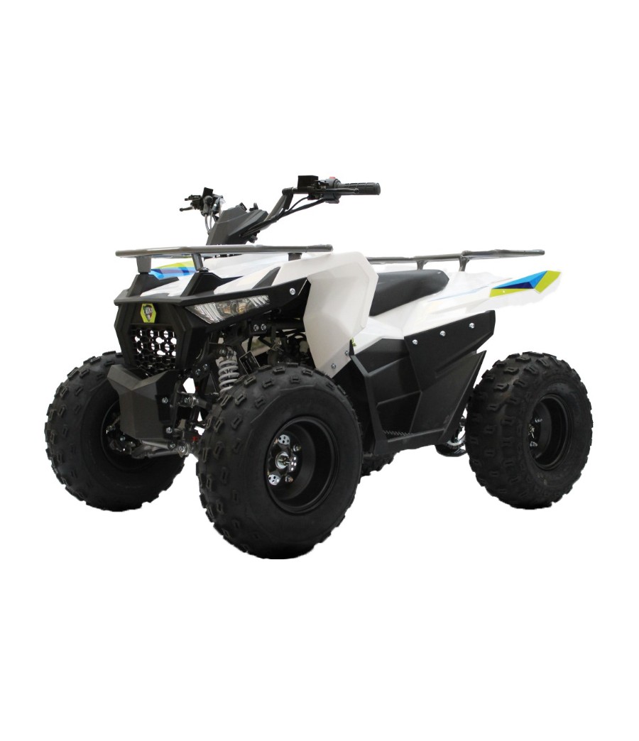 Quad LEM Hummer 125cc Ruote 8" - Colore Bianco - Vista Frontale Sinistra