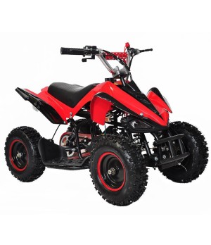 Mini Quad Raptor M6 49cc 2 tempi ruote 4" - Colore Rosso - Vista Frontale Destra