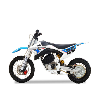 PitBike LEM Elettrica 14/12 - Colore Celeste - Vista Laterale Sinistra