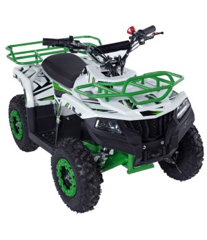 Mini Quad Elettrico KXD ATV500Z 1000W - Colore Verde - Vista Frontale Destra