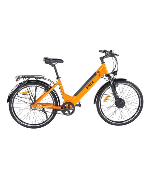 Bici Elettrica Ztech ZT-83 Venezia 250W - Colore Arancione - Vista Laterale Destra